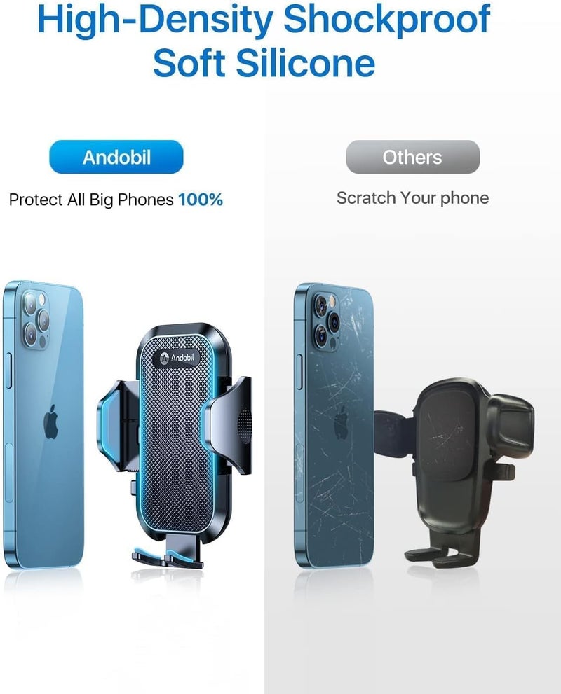 andobil Military-Grade Cup Phone Holder for Car/Truck, [2026 Enhanced] 13" 360Â° Adjustable Gooseneck w/Anti-Shake Car Mount, Universal Car Phone Holder for iPhone/Samsung/Pixel All 4.0-7.0" Devices - Image 3